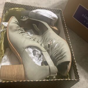 Charles David peep toe booties